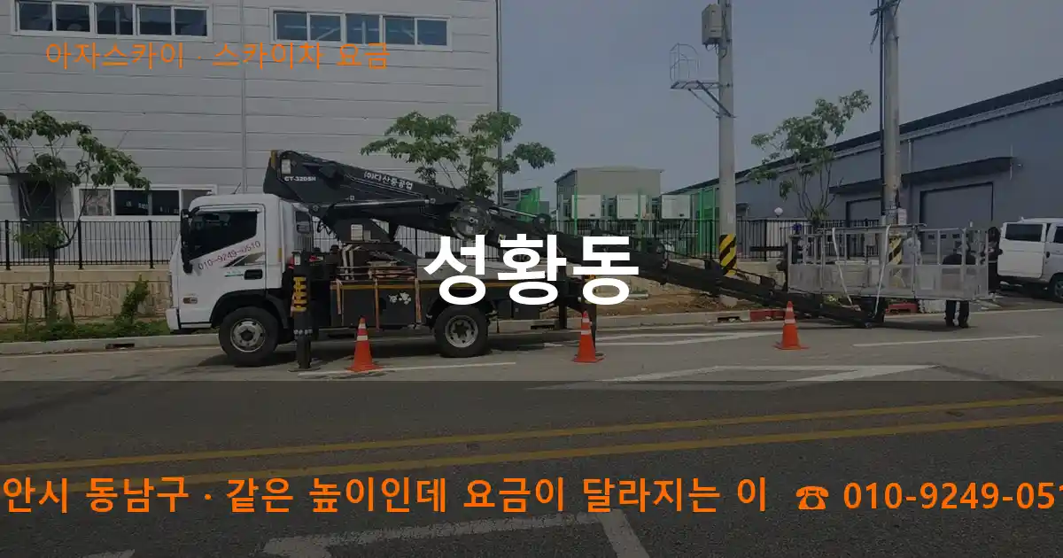 천안시 동남구 성황동 스카이차 요금 작업