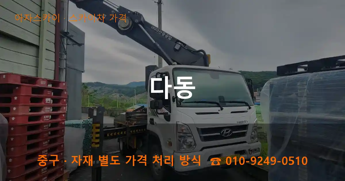 중구 다동 스카이차 가격 작업
