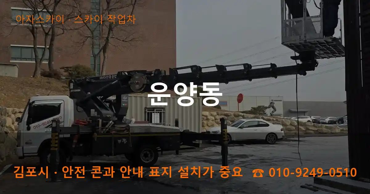 김포시 운양동 스카이 작업차 작업