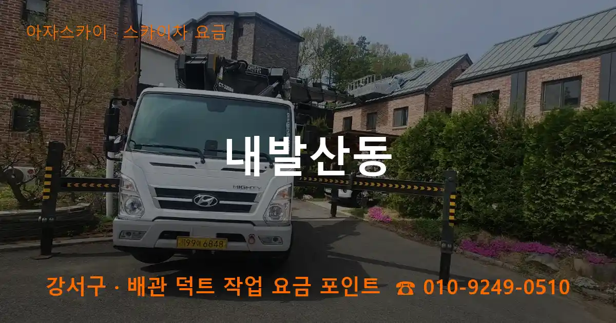 강서구 내발산동 스카이차 요금 작업