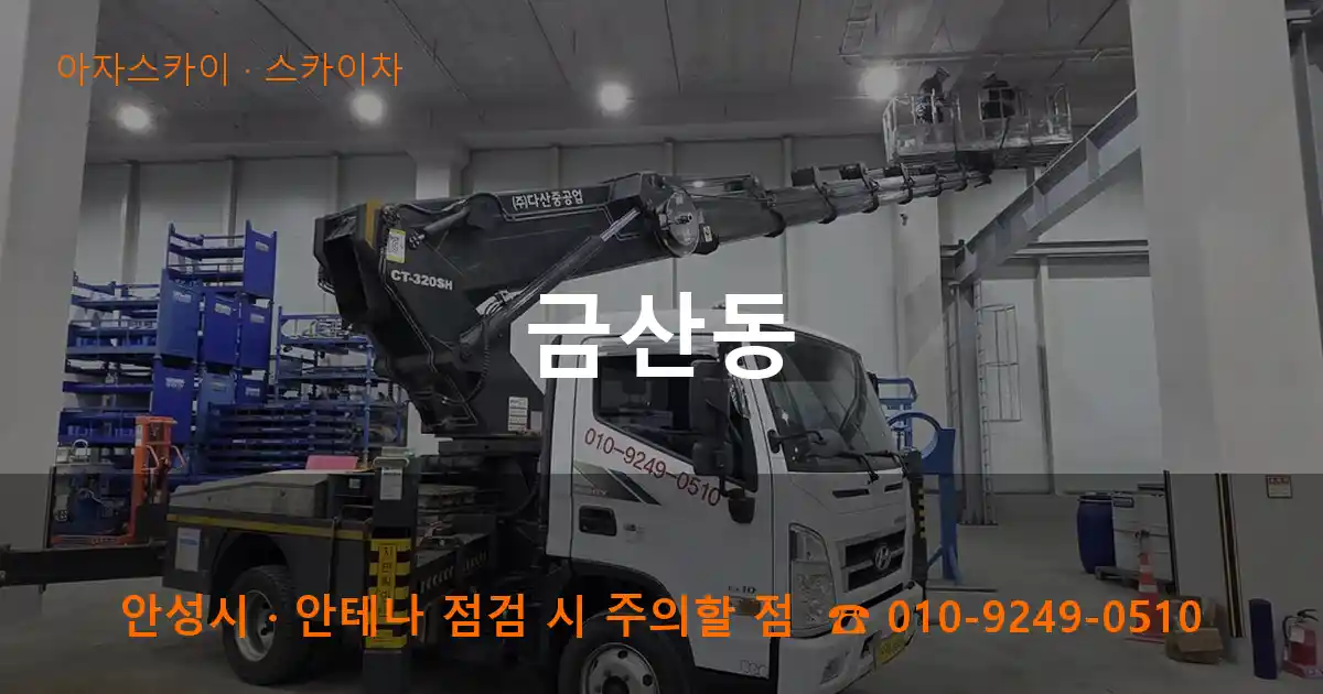 안성 금산동 스카이차 작업