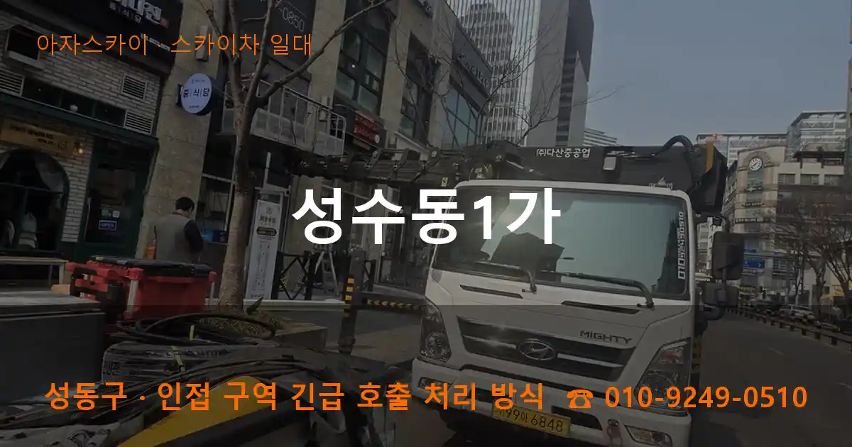 성동구 성수동1가 스카이차 일대 작업