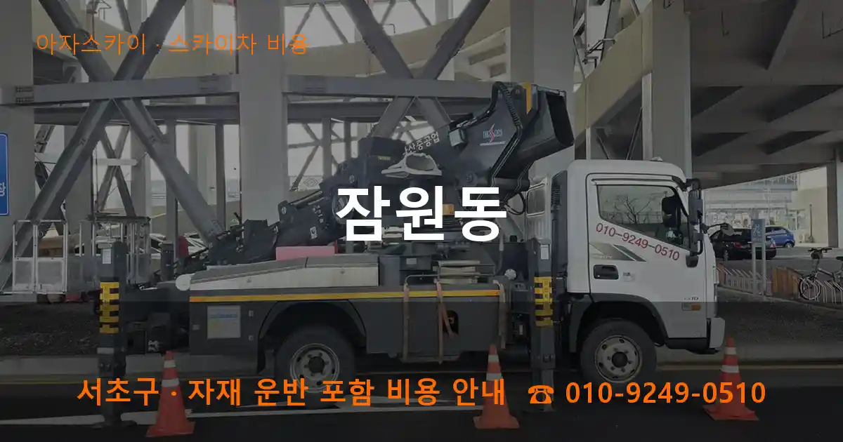 서초구 잠원동 스카이차 비용 작업