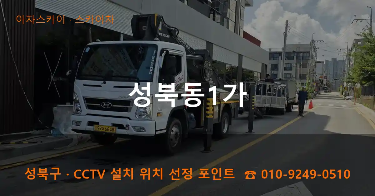 성북구 성북동1가 스카이차 작업