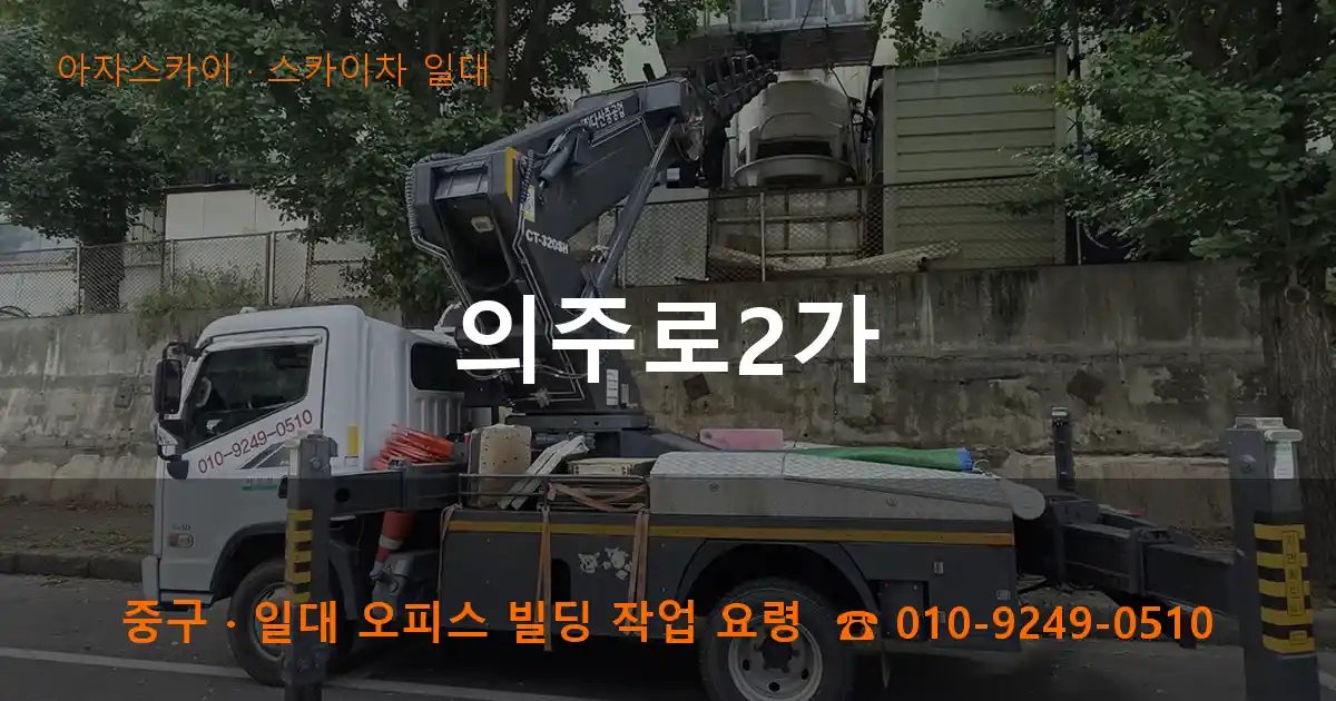중구 의주로2가 스카이차 출장 작업