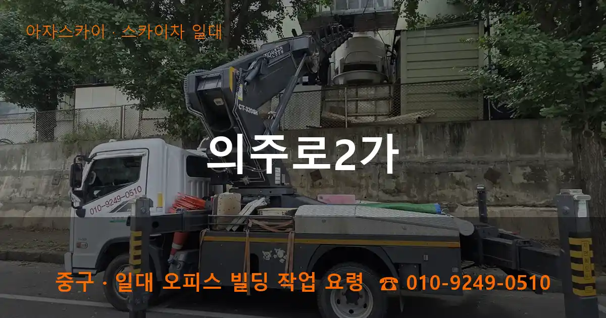 중구 의주로2가 스카이차 일대 작업