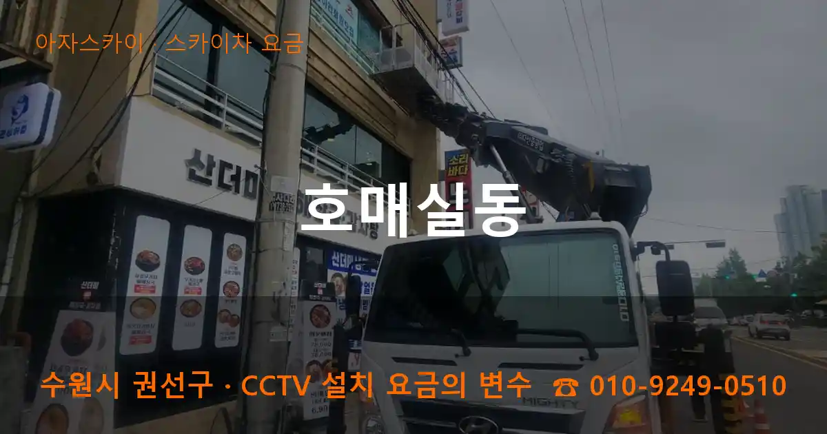 수원시 권선구 호매실동 스카이차 요금 작업