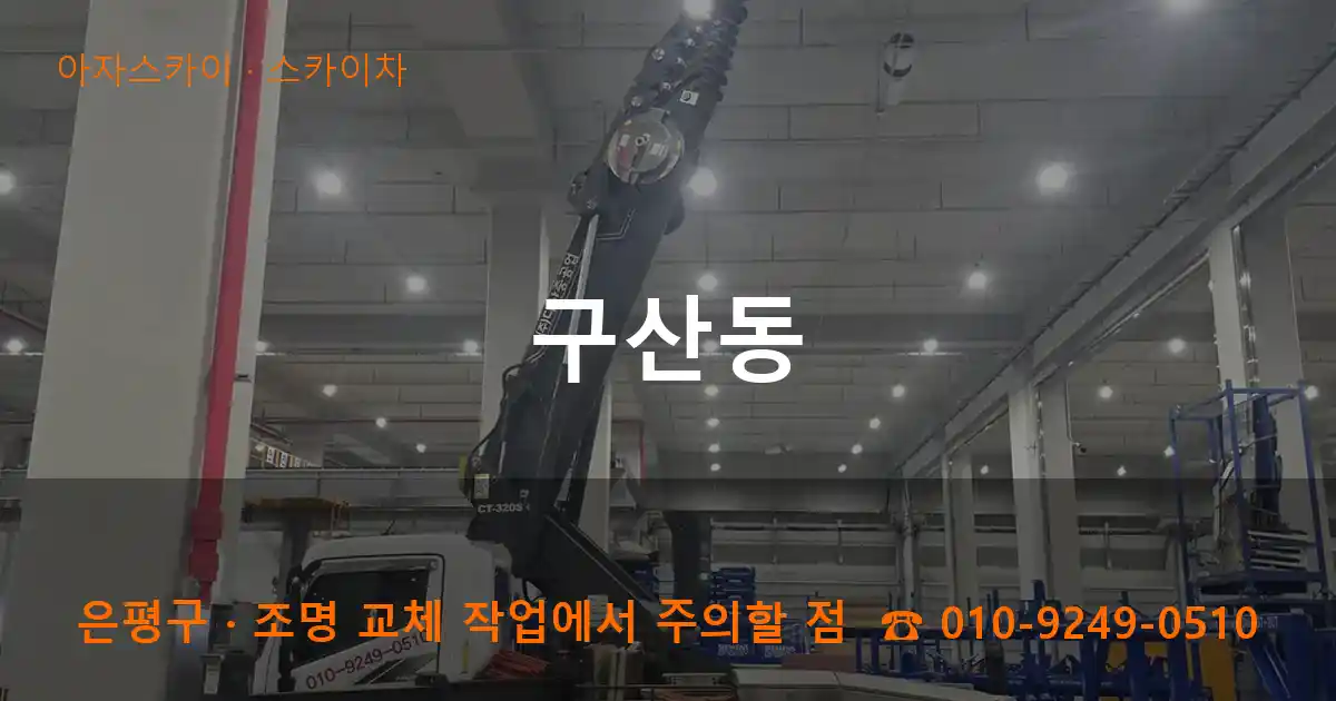 은평구 구산동 스카이차 작업