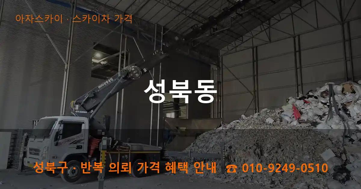 성북구 성북동 스카이차 가격 작업