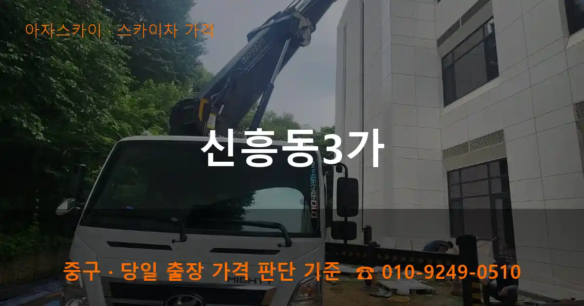 중구 신흥동3가 스카이차 가격 작업