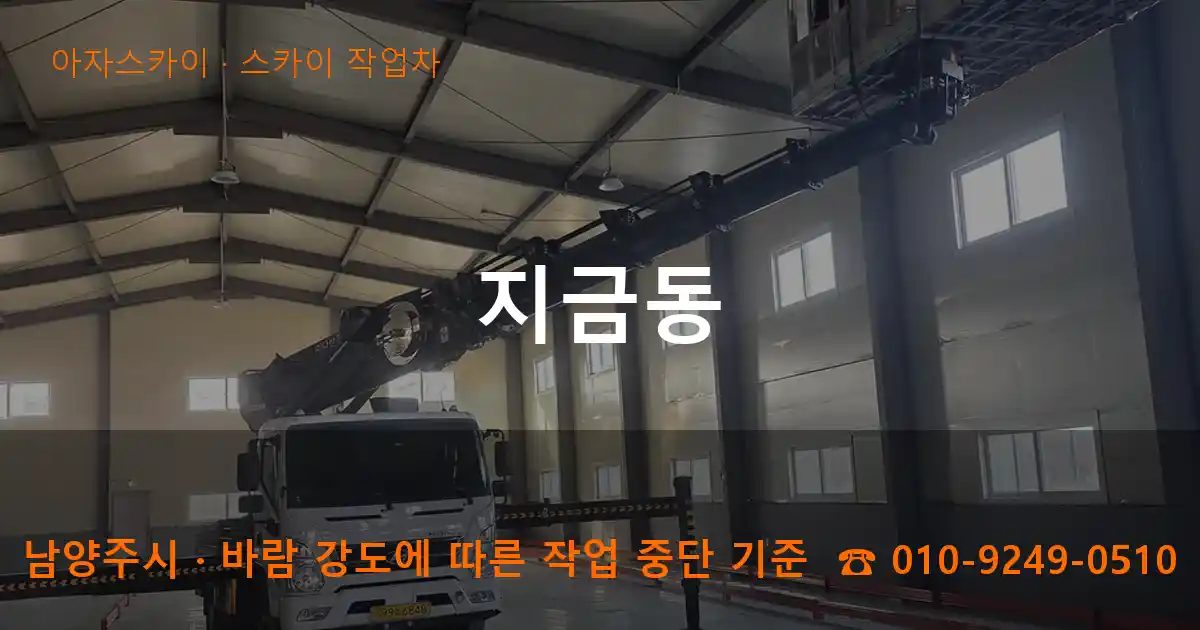 남양주시 지금동 스카이 작업차 작업