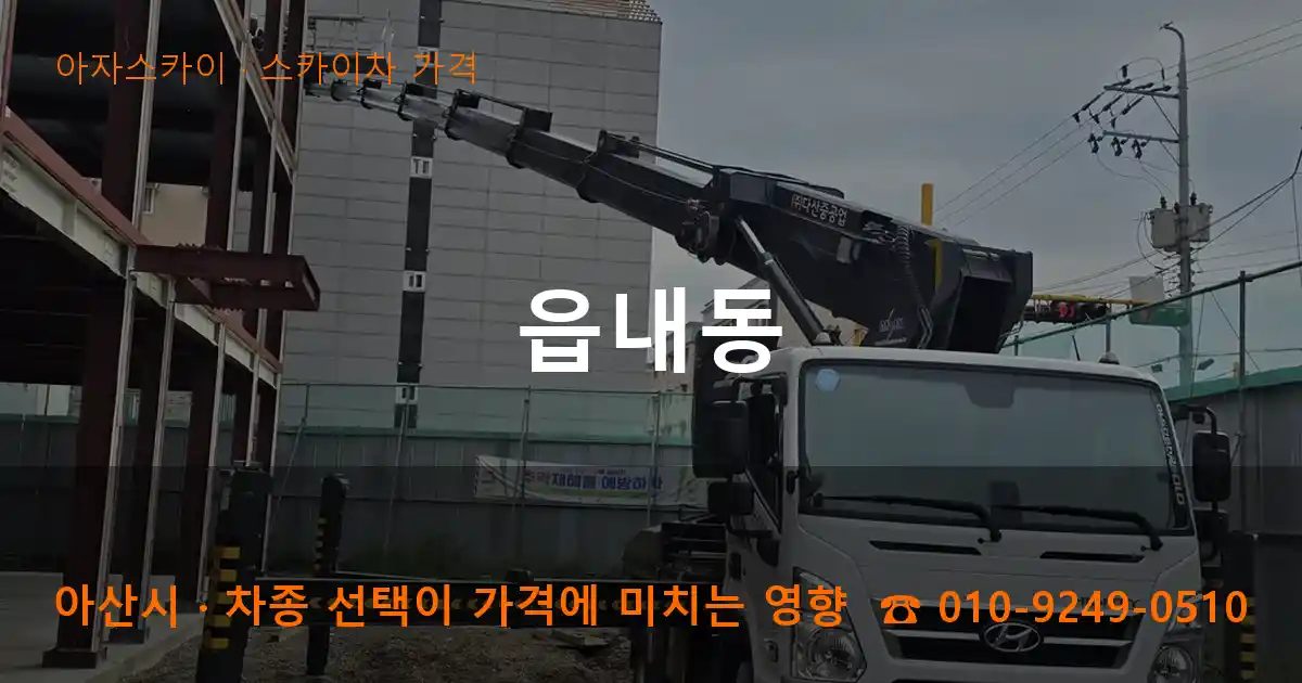 아산시 읍내동 스카이차 가격 작업