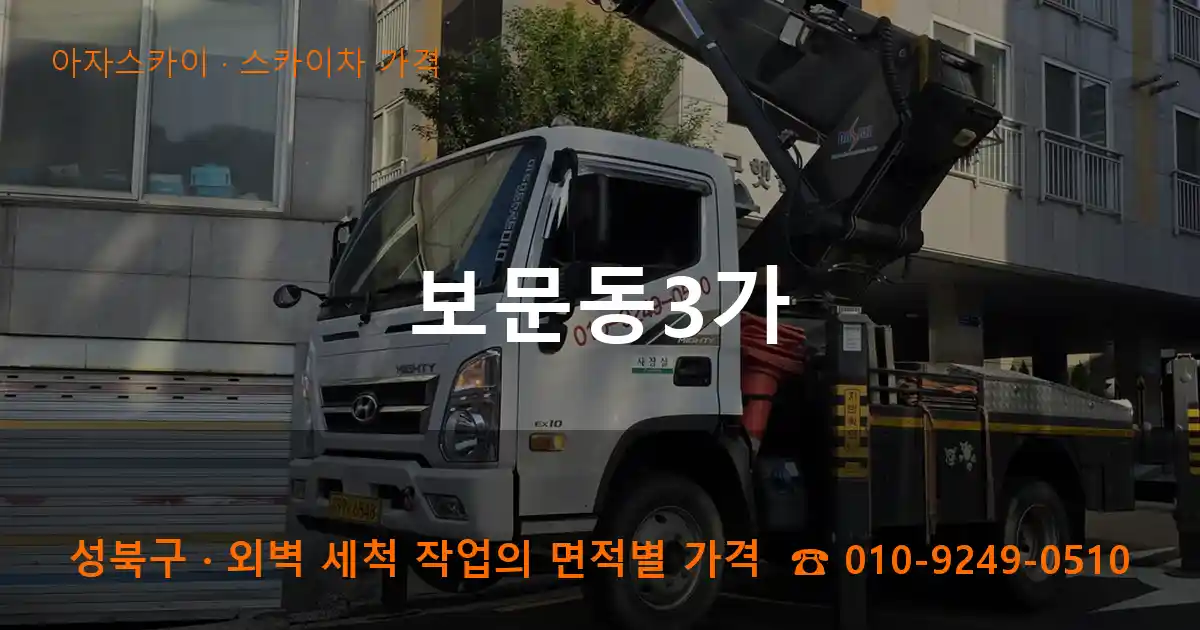 성북구 보문동3가 스카이차 가격 작업