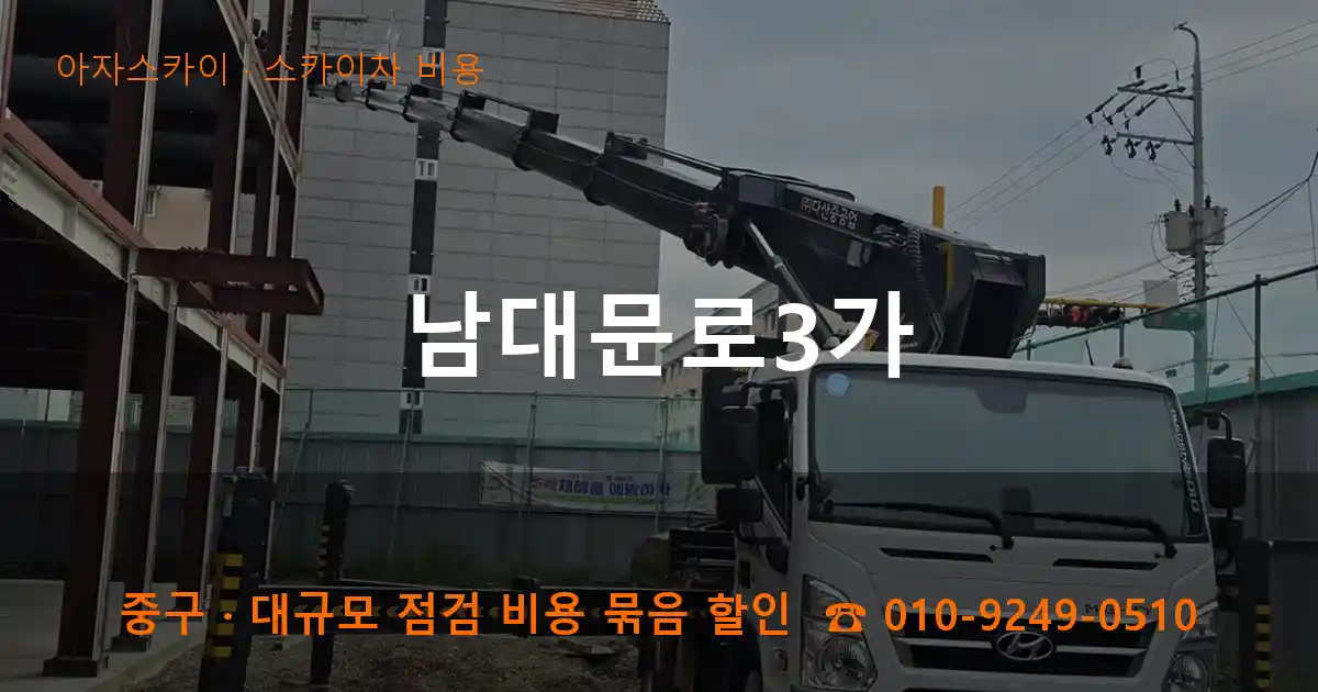 중구 남대문로3가 스카이차 비용 작업