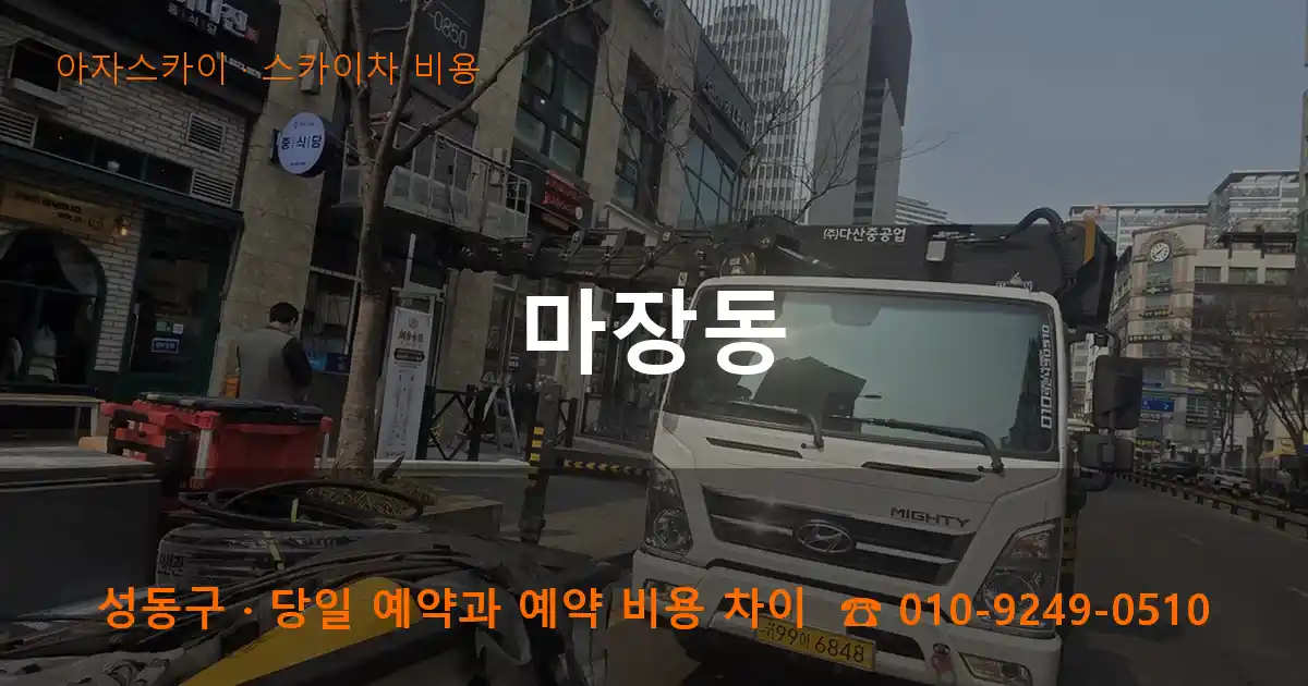 성동구 마장동 스카이차 비용 작업