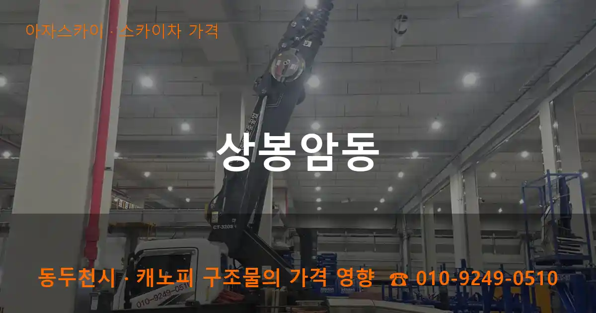 동두천시 상봉암동 스카이차 가격 작업