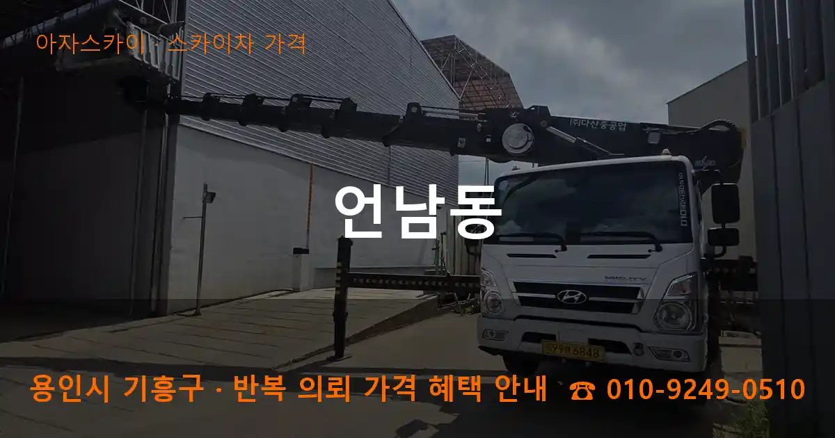 용인시 기흥구 언남동 스카이차 가격 작업