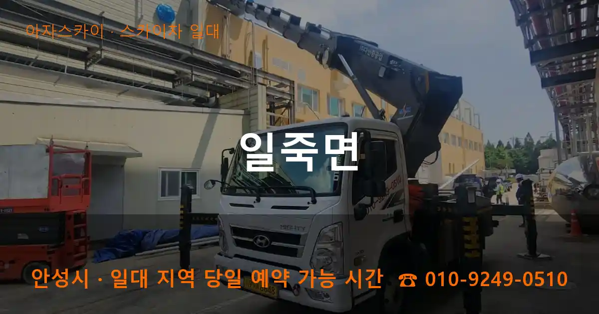 안성시 일죽면 스카이차 일대 작업