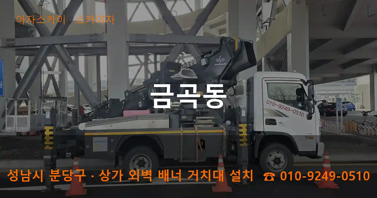 성남시 분당구 금곡동 스카이차 작업