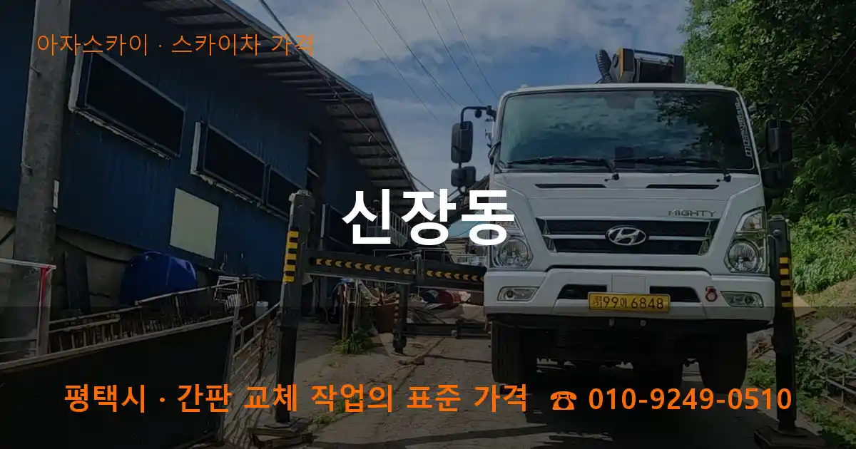 평택시 신장동 스카이차 가격 작업