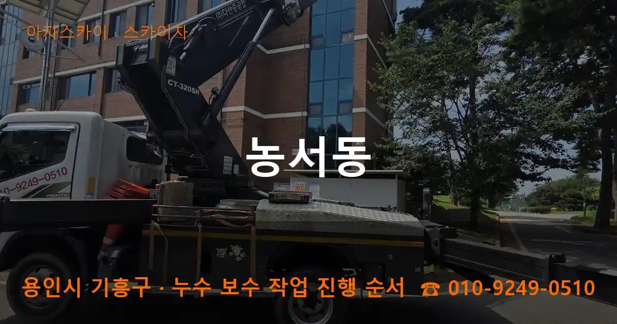 용인시 기흥구 농서동 스카이차 작업