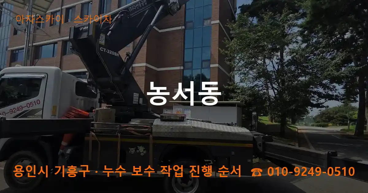 용인 기흥구 농서동 스카이차 작업