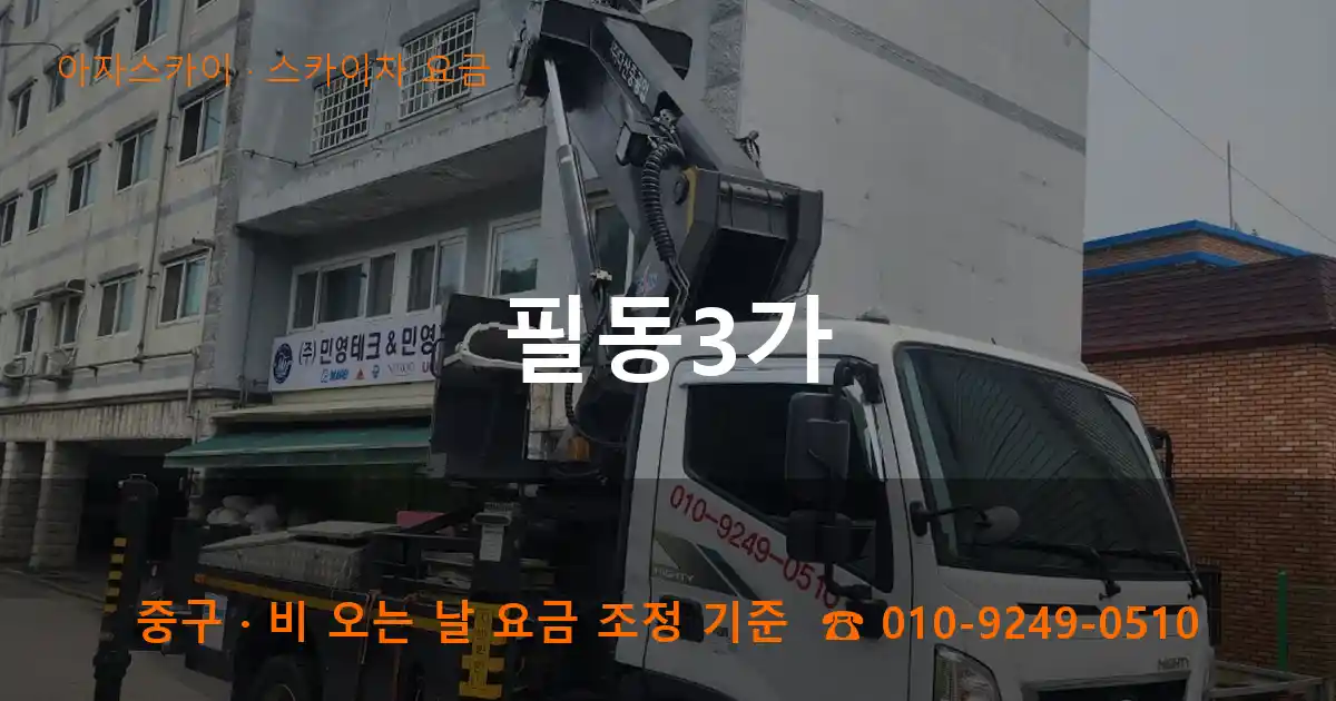 중구 필동3가 스카이차 요금 작업