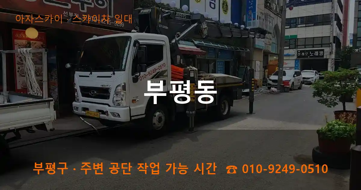 부평구 부평동 스카이차 일대 작업