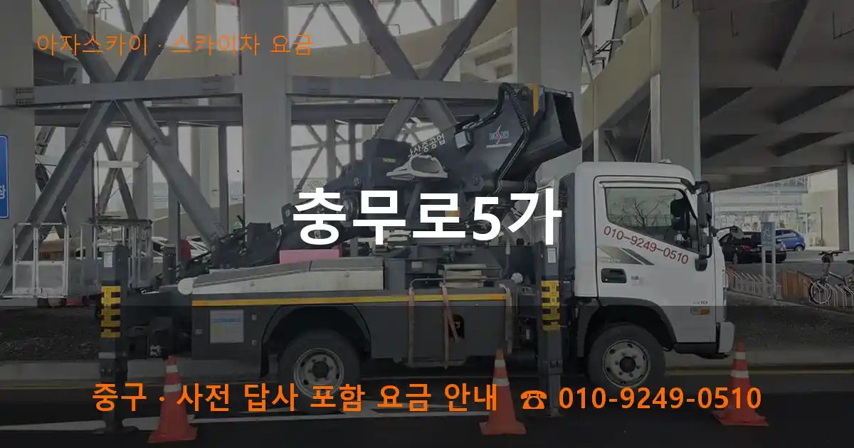 중구 충무로5가 스카이차 요금 작업