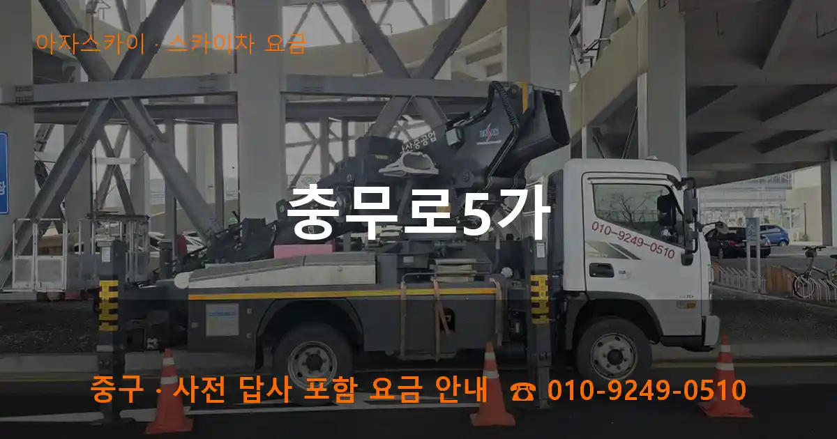 중구 충무로5가 스카이차 요금 작업