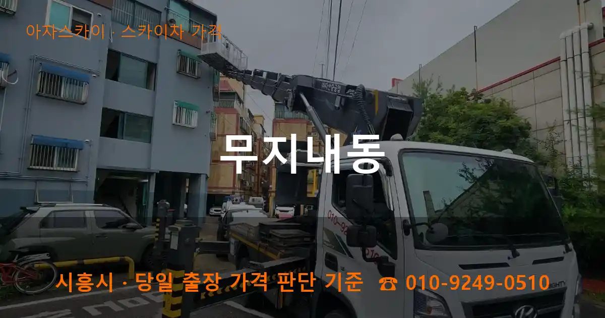 시흥시 무지내동 스카이차 가격 작업