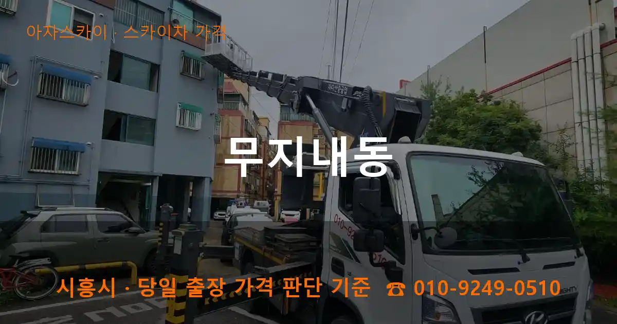 시흥시 무지내동 스카이차 가격 작업