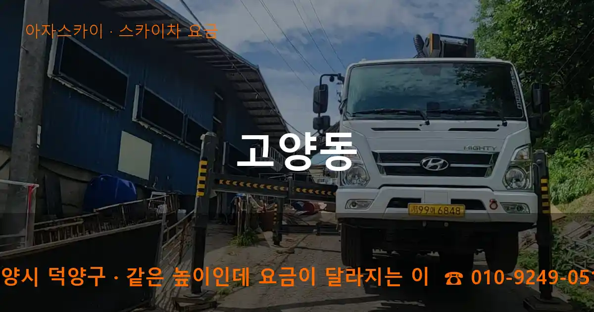 고양시 덕양구 고양동 스카이차 요금 작업