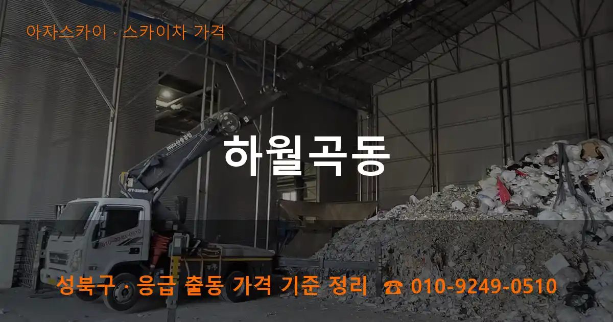 성북구 하월곡동 스카이차 가격 작업