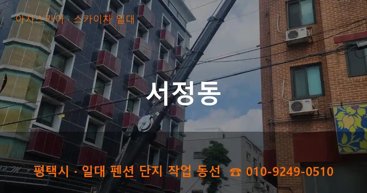 평택시 서정동 스카이차 출장 작업