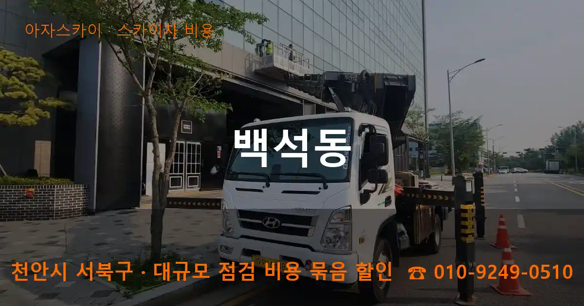 천안시 서북구 백석동 스카이차 비용 작업