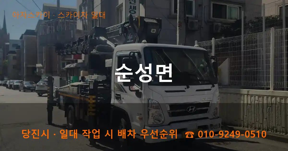 당진시 순성면 스카이차 출장 작업