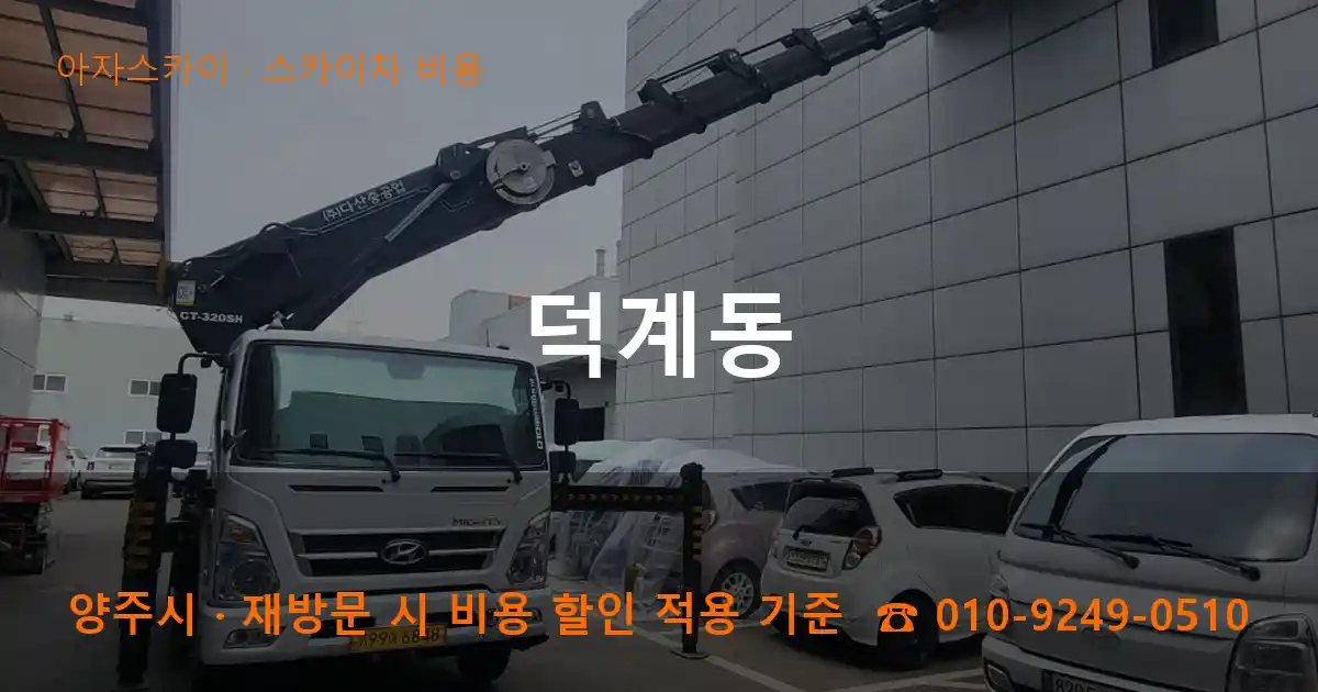 양주시 덕계동 스카이차 비용 작업