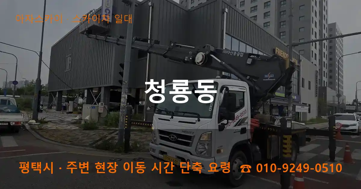 평택시 청룡동 스카이차 일대 작업