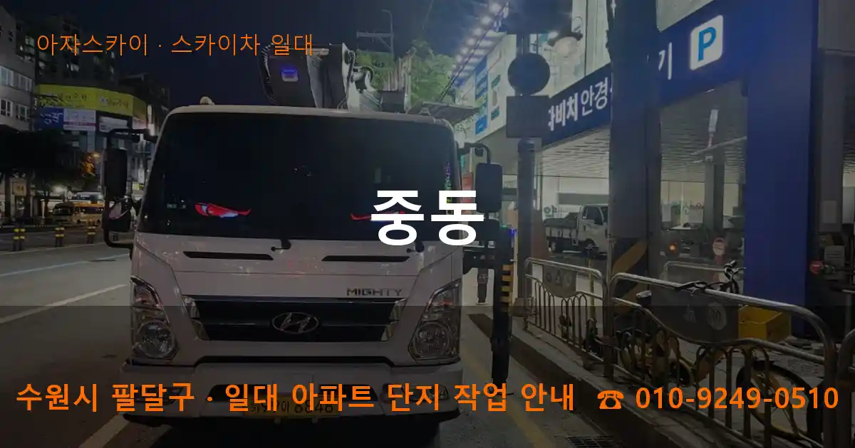 수원시 팔달구 중동 스카이차 일대 작업