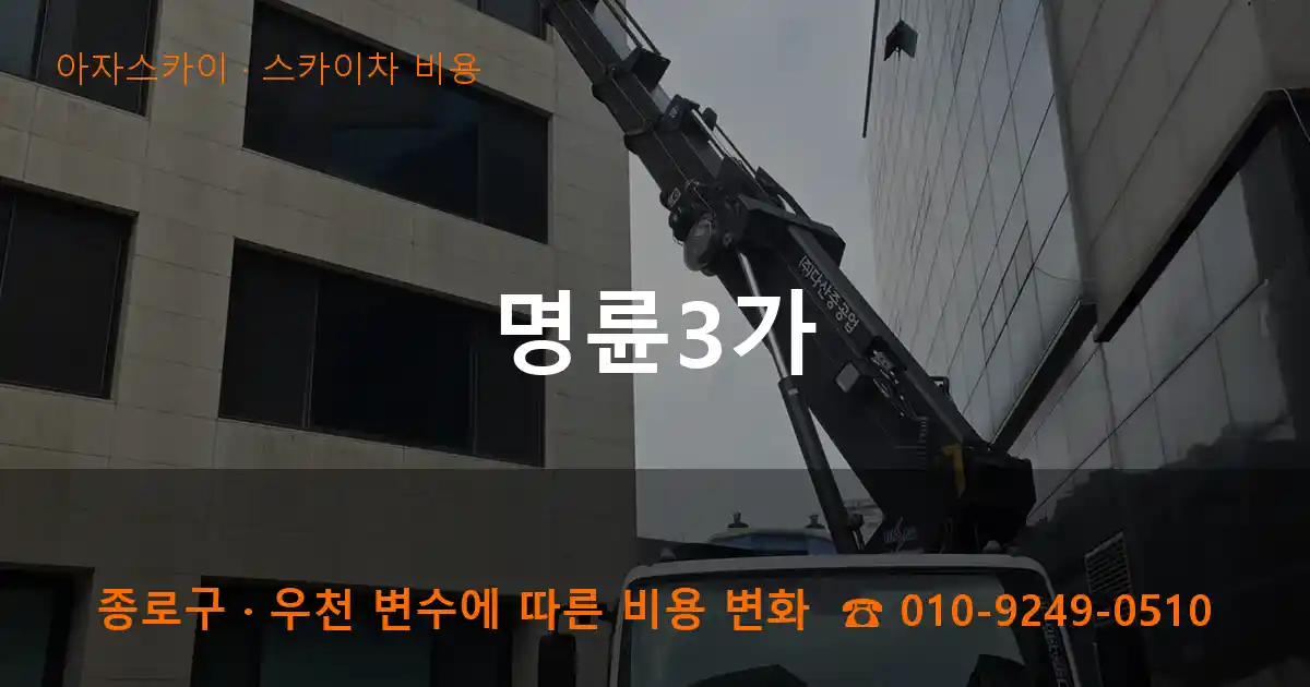 종로구 명륜3가 스카이차 비용 작업
