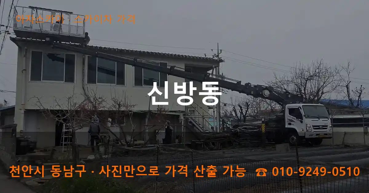 천안시 동남구 신방동 스카이차 가격 작업