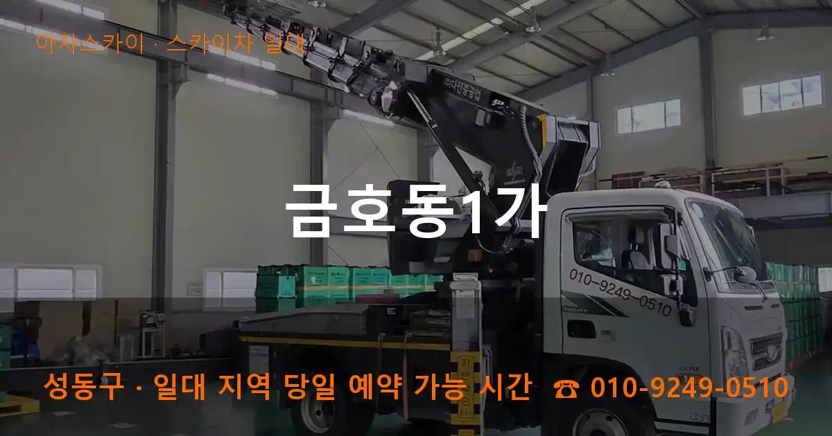 성동구 금호동1가 스카이차 출장 작업