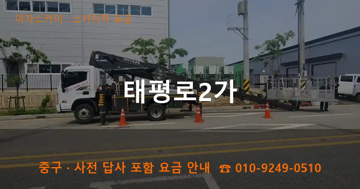 중구 태평로2가 스카이차 요금 작업