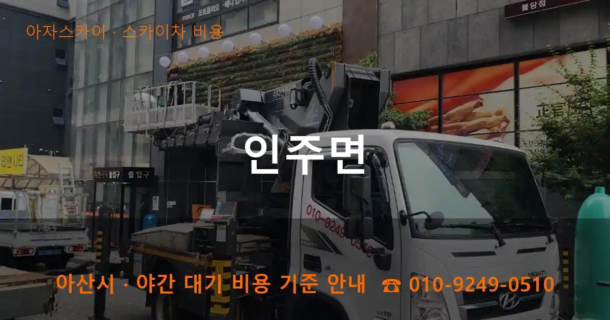 아산시 인주면 스카이차 비용 작업