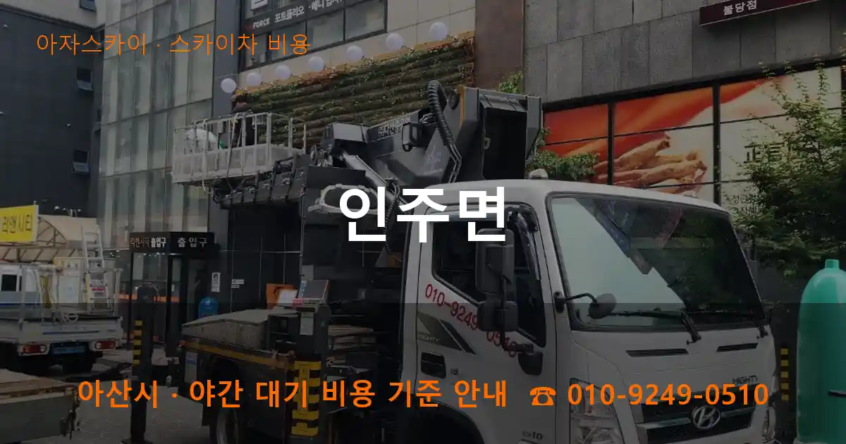 아산 인주면 스카이차 비용 작업
