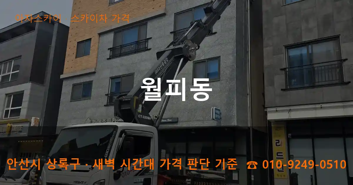 안산 상록구 월피동 스카이차 가격 작업