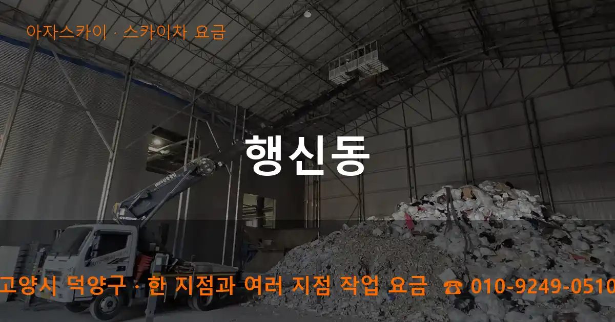 고양시 덕양구 행신동 스카이차 요금 작업