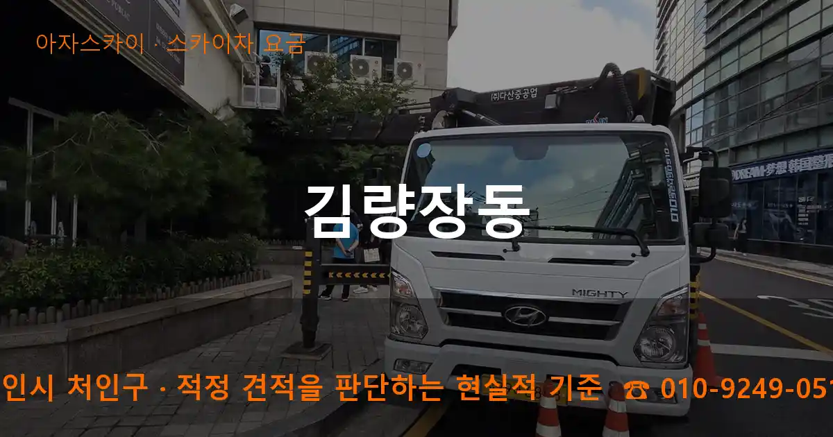용인시 처인구 김량장동 스카이차 요금 작업
