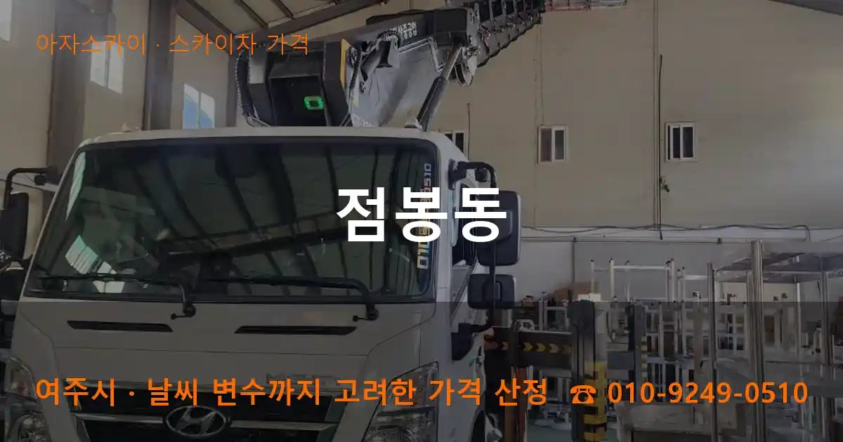 여주시 점봉동 스카이차 가격 작업